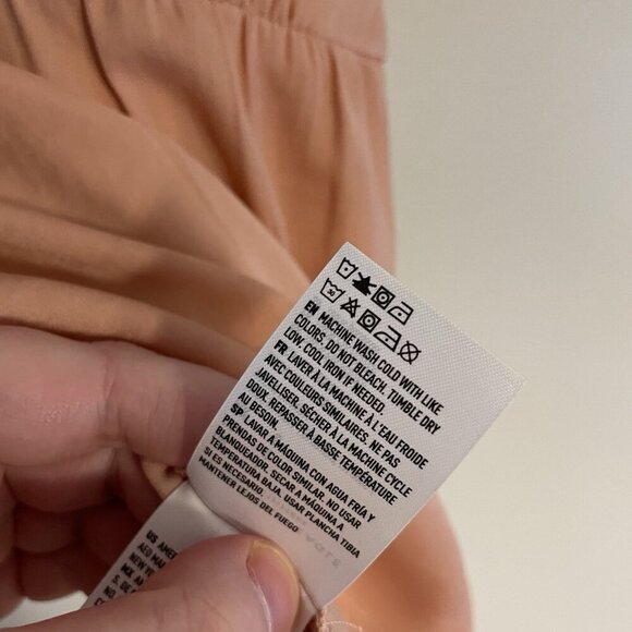 American Eagle Women L Peach Spaghetti Straps V-Neck Crop Babydoll Tank Top NWT - Picture 8 of 9